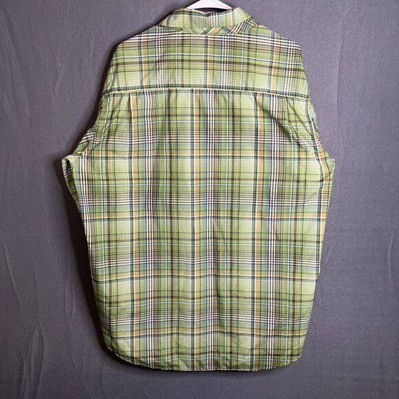 ExOfficio Men's Insect Shield Shirt XL Green Plaid Button Front Bugs Away - Picture 5 of 8